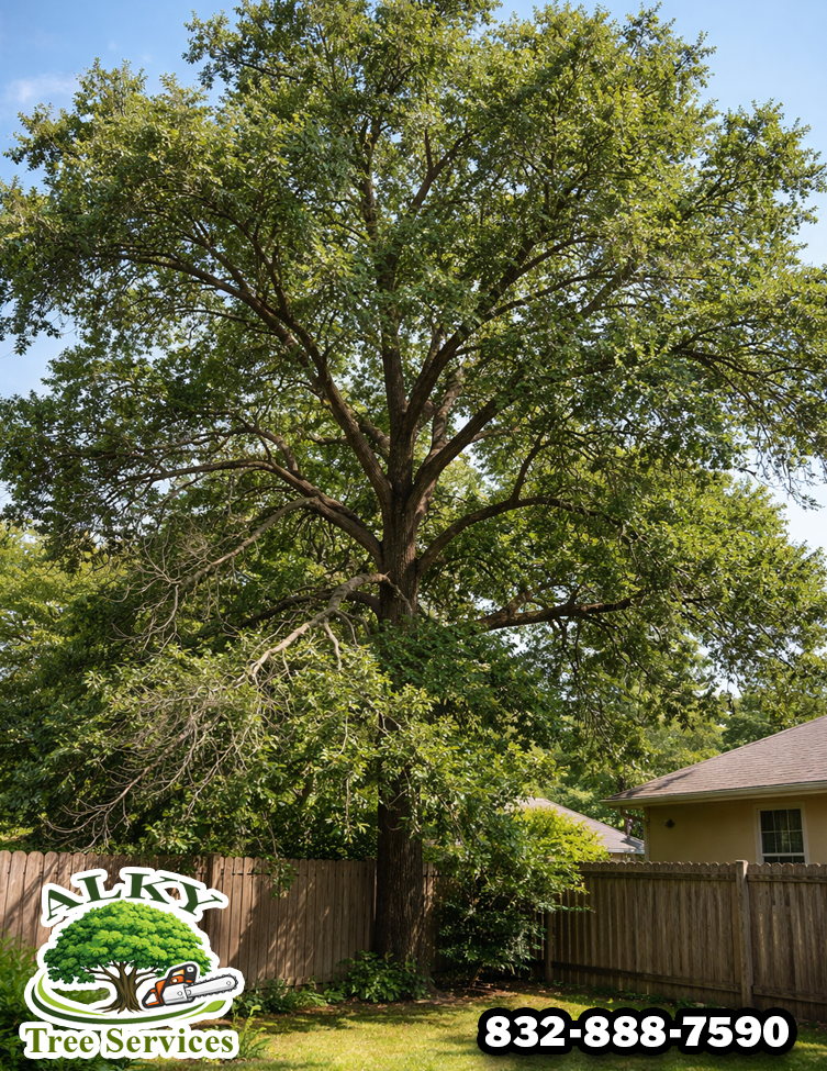 before photo of tree trimming